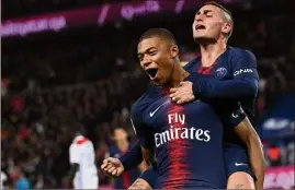  ?? (Photo AFP) ?? Auteur de quatre buts, Kylian Mbappé a porté le PSG face à l’OL.