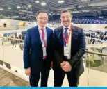  ?? ?? Nawaf Al-Gharabally and Steven Yi at MWC Barcelona.