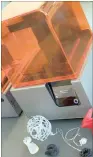  ??  ?? SLA printer, printing in resin, used by Rabbit in Cape Town.