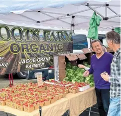  ?? ?? Farmers’ markets can be found everywhere in California, like the coastal town of santa Barbara, where local farmers sell their produce.