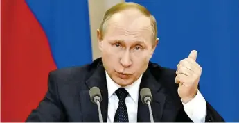  ?? YURI KADOBNOV/REUTERS ?? Vladímir Putin, presidente de Rusia, afirmó no tener días malos, porque “no es mujer”.