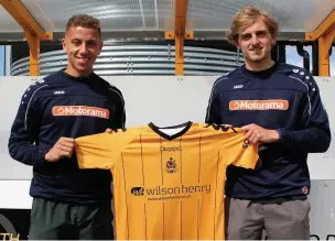  ?? Pic: Southport Football Club ?? ● Dylan Vassallo and Jack Bainbridge both featured for Southport against Gloucester City on the opening day of the season