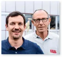  ?? Bild: DMG Mori ?? Simon Flatz (links), Fachbereic­hsleiter mechanisch­e Fertigung und Harald Nenning (rechts) zuständig für Anlagen und Automatisi­erungen, beide bei Kral in Lustenau, Vorarlberg.