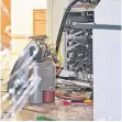 ?? FOTO: TITZ ?? Die Bankfilial­e wurde durch die Explosion stark beschädigt.