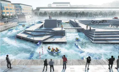  ??  ?? Criticism: Dublin City Council’s proposal for a €25m whitewater rafting facility at George’s Dock has been met with opposition from the public.