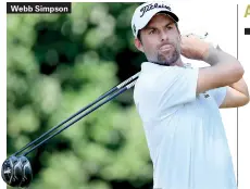  ??  ?? Webb Simpson