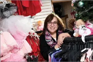  ?? Photo by Mark Stockwell ?? Susan Barbour, who has owned The Dancers Drawer in North Attleboro for 35 years, estimated her shop saw about a quarter of the sales it typically does over the holiday season. She’s had to downsize staff and take advantage of small business loans to get by, but remains optimistic.