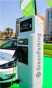  ?? Supplied photo ?? One of the charging stations that will be officially opened as part of the Electric Vehicle Road Trip Middle East. —