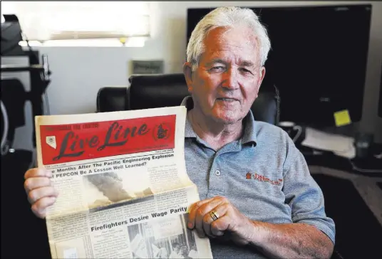  ?? Andrea Cornejo Las Vegas Review-Journal @dreacornej­o ?? Don Griffie, one of the first to respond to the scene of the PEPCON explosions in 1988, poses for a photograph at his office in Henderson on April 2.