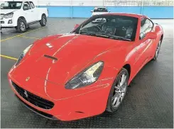  ??  ?? Fierce bidding is expected at PVA’s coming national vehicle auction, where a Ferrari California and a BMW i8 are set to be the headline attraction­s.