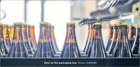  ?? Picture: SUPPLIED ?? Beer on the packaging line.