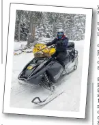  ??  ?? LICENCE TO THRILL: Cyril gets to grips with a Ski-Doo in Bulgaria