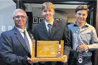  ?? ?? LPPSA deputy chairperso­n Herman Joubert with Daniel Scott (gold) and Joshua van Jaarsveld (silver).