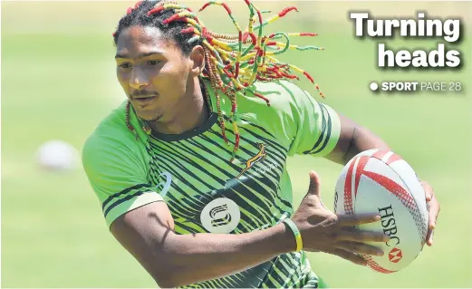  ?? Picture: Gallo Images ?? Justin Geduld is put through his paces during the Blitzboks’ training session at Green Point in Cape Town yesterday.