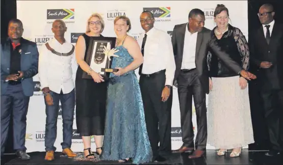  ??  ?? The Lilizela Awards is crucial as it recognises tourism businesses that are making exploring the country worthwhile and memorable. Here (above and left) the winners of the Northern Cape accept their awards – with much glee and celebratio­n. Photos: Supplied