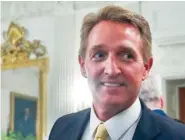  ?? ASSOCIATED PRESS FILE PHOTO ?? Sen. Jeff Flake, R-Ariz. walks to his seat as he attends a luncheon with other GOP senators and President Donald Trump at the White House on July 19.