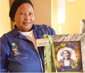  ??  ?? PROUD. Salphy Nkoana has a passion for recycling.