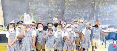  ?? ?? Infant department students of Hosanna Preparator­y in St James don fun costumes. The school is one of the standouts in Region Four.