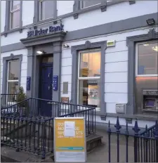  ??  ?? Ulster bank ATM in Ballymote remains closed after an attempted raid in the early hours of last Friday morning.