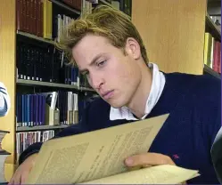  ?? ?? Young prince: William studies at St Andrews University