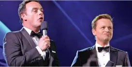  ??  ?? Royal hosts: Ant and Dec were called Anthony and Declan for the night