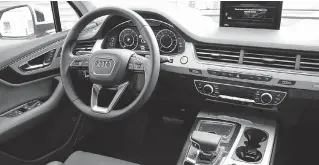  ??  ?? Audi’s Q7 Technik boasts a Bang & Olufsen audio system, whose mid-range sound is unmatched, says Booth.