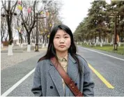 ?? /Reuters ?? Life is difficult enough: Chai Wanrou, 28, at the Daming Palace National Heritage Park, in Xian, China. She says women still make the biggest sacrifices at home.