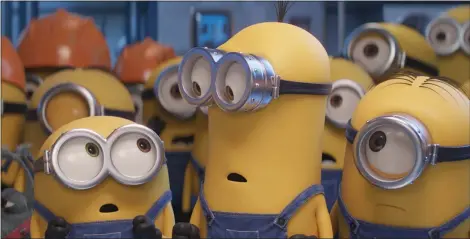  ?? UNIVERSAL PICTURES ?? Minions Bob, Kevin and Stuart are unsure of their next move in ‘Minions: The Rise of Gru.’