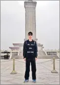  ??  ?? IN Tiananmen Square in 2019, Dong Zehua commemorat­es the massacre.