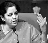  ?? PTI ?? Commerce and Industry Minister Nirmala Sitharaman at a press conference on the key initiative­s and achievemen­ts of the ministry during the three years of the NDA government in New Delhi on Saturday