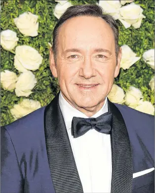  ?? THE ASSOCIATED PRESS ?? In this June 11 file photo, Kevin Spacey arrives at the 71st annual Tony Awards at Radio City Music Hall in New York. Spacey says he “beyond horrified” by allegation­s that he made sexual advances on a teen boy in 1986. Spacey posted on Twitter that he...