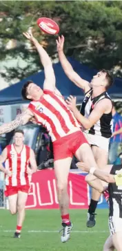  ??  ?? Trafalgar ruckman Tyson Leys capped the premiershi­p season with the club best and fairest.He finished runner up in the league count.