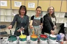  ?? SUBMITTED PHOTOS ?? Left to Right: Mrs Havrilla, principal; Chrissy Moyer, art teacher; Denise Romano Bright, artist in residence.
