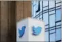  ?? THE ASSOCIATED PRESS ?? A Twitter sign is displayed outside of the company’s headquarte­rs in San Francisco.