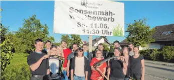  ?? FOTO: JOSEF SCHNEIDER ?? Die Landjugend Ellwangen lädt morgen zum Sensenmähw­ettbewerb nach Engelhards­weiler.