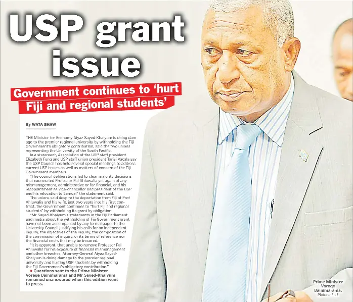 USP grant issue Government continues to ‘hurt Fiji and regional