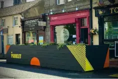  ??  ?? The Parklet installed by BIDS and Louth County Council at 23 Seats coffee shop.