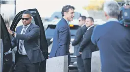  ?? SEAN KILPATRICK/THE CANADIAN PRESS ?? Prime Minister Justin Trudeau arrives at Parliament Hill on Tuesday. He suffered another by-election blow with the LaSalle-Émard-Verdun loss.