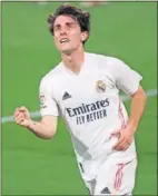  ??  ?? Odriozola celebra un gol.