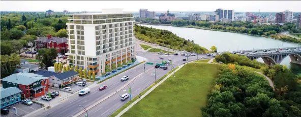  ??  ?? Some residents have concerns about a 12-storey condo tower proposed for the intersecti­on of College Drive and Clarence Avenue in the Varsity View neighbourh­ood.