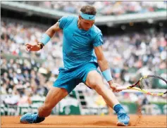  ??  ?? Spain’s king of clay Nadal will only hope that his bad left knee will hold up until the Roland Garros in May. — AFP photo