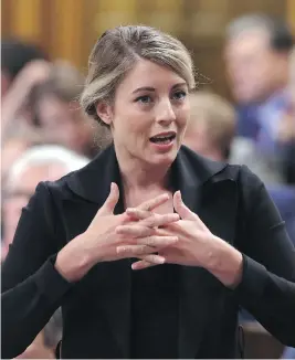  ?? FRED CHARTRAND / THE CANADIAN PRESS ?? Heritage Minister Mélanie Joly presented the Netflix agreement as a good-news investment story, but she is being savaged in Quebec media, artistic and political circles.