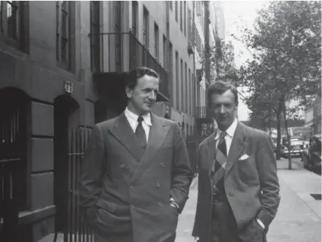  ??  ?? British composer Benjamin Britten, left, with his partner, tenor Peter Pears, in Brooklyn, 1940. Britten would have been 100 years old this year on Nov. 22.