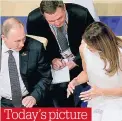  ??  ?? This week’s picture shows Russian President Vladimir Putin and US First Lady Melania Trump at the G20 conference. Send or email your funny captions to the address below.