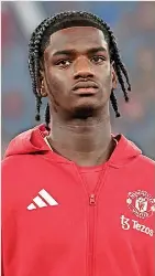  ?? ?? Ayden Heaven was stretchere­d off during United’s win against Leicester