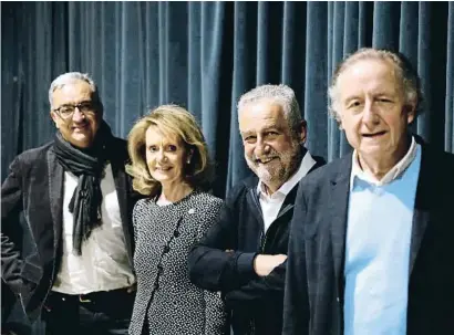  ?? LLIBERT TEIXIDÓ ?? Xavier Pla, Mariàngela Vilallonga, Rafel Nadal i Josep Ramoneda ahir al CCCB