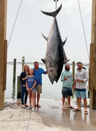  ?? Courtesy photo ?? The state record bluefin tuna caught by a Port Aransas man in April was quite the curiosity.