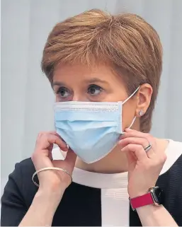  ??  ?? Nicola Sturgeon told young people that they can’t “safely get Covid”.