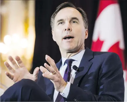  ?? CHRISTOPHE­R KATSAROV/THE CANADIAN PRESS FILES ?? Finance Minister Bill Morneau has tabled Bill C-86, which places a greater regulatory burden on the retail side of the banking business in the wake of concerns from the financial services watchdog about consumer protection­s.