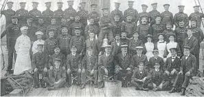  ??  ?? Tragic: The crew of the RMS Leinster and, left, Alfred Curzon King